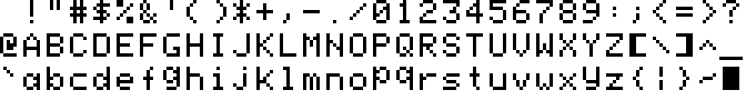 Signetics 2513 character set