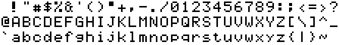 5by7 character set