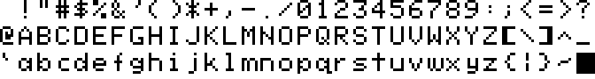 Aquarius character set