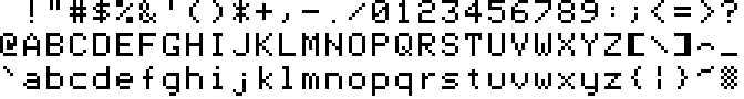 National Semiconductor DM8678 character set