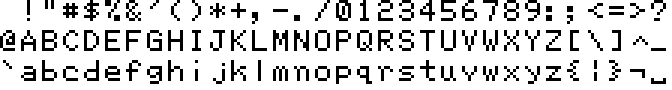 Project Intrex display console character set