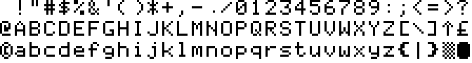 Oric character set