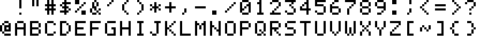General Instrument RO-5-2240S character set