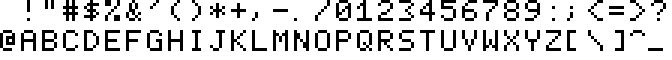 Texas Instruments TMS 4100 character set