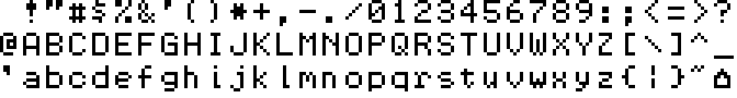app850.fon character set